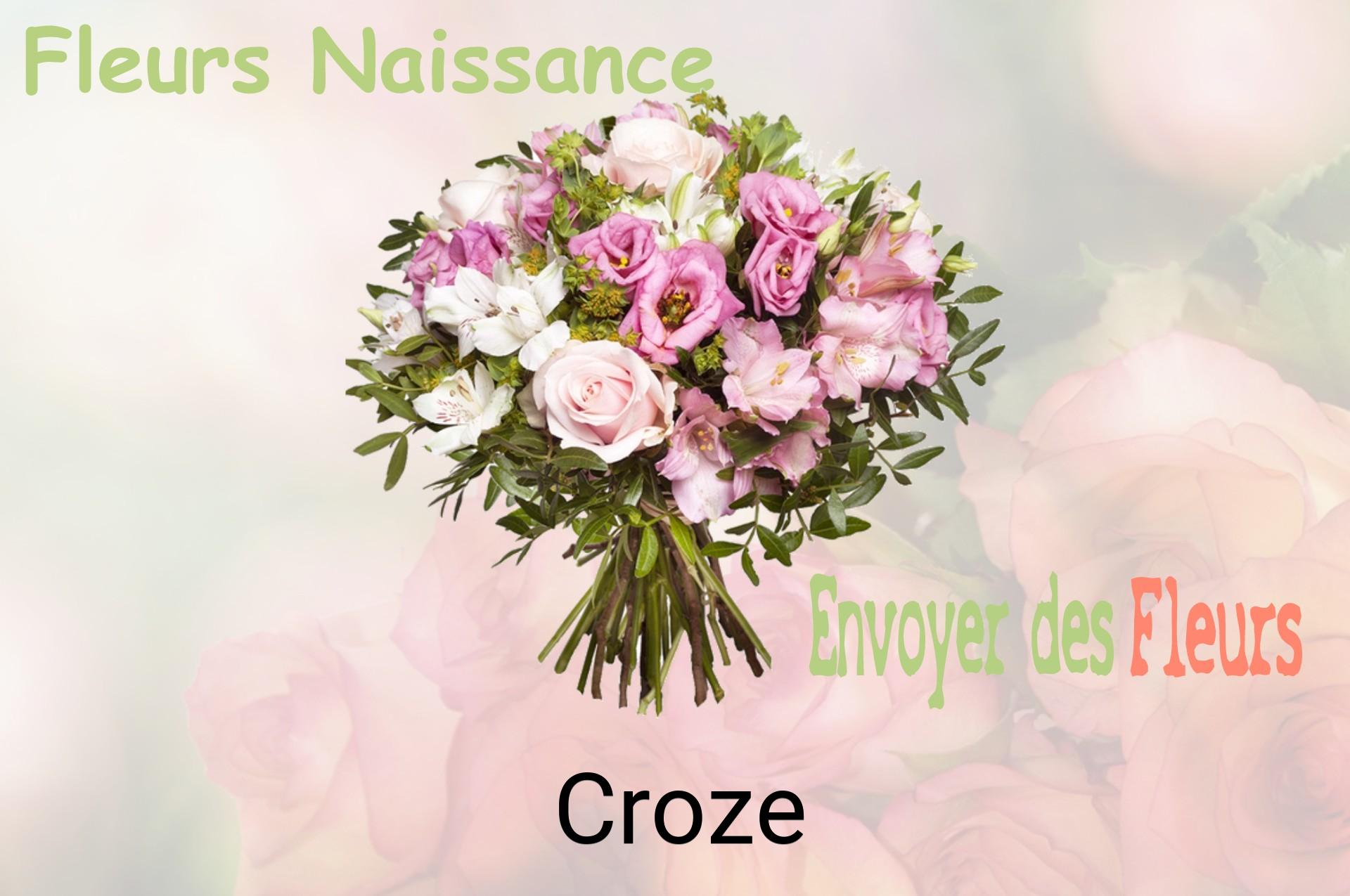 Bouquet de fleurs de naissance livré à Croze